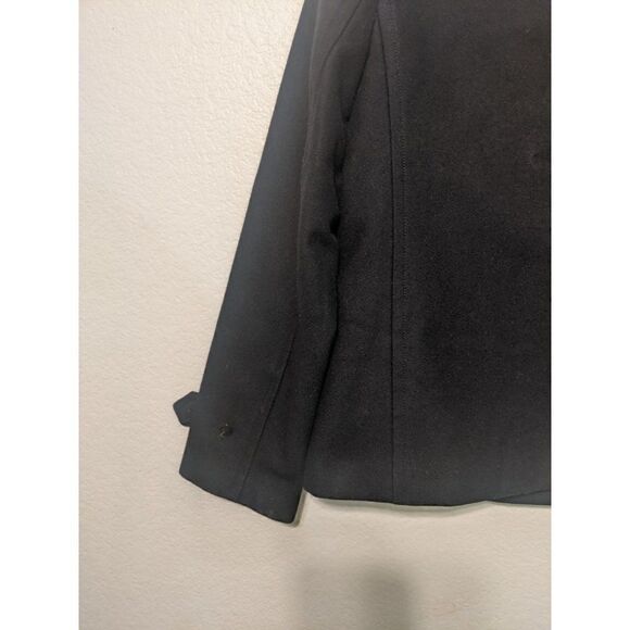 J.Crew Wool Blend Peacoat Size Small Women's Solid Black Casual Dress Coat - Picture 11 of 16